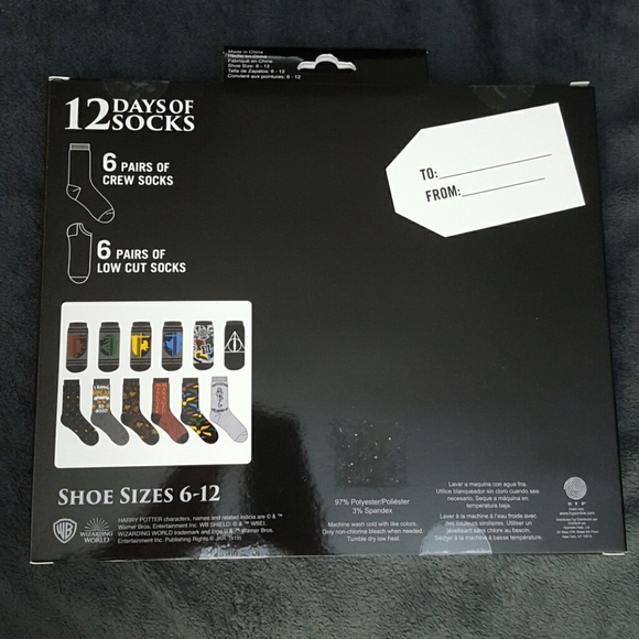 NWT HARRY POTTER 12 DAYS OF SOCKS BOX SET - Picture 3 of 8